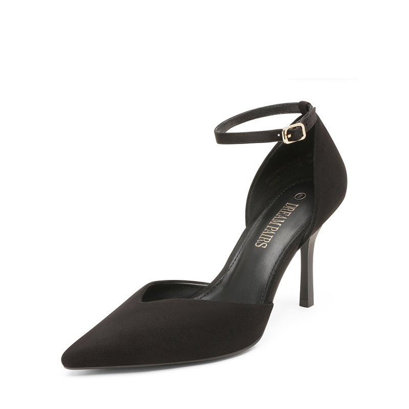 DREAM PAIRS Ankle Strap Pointy Stiletto Heel Pumps — view 1