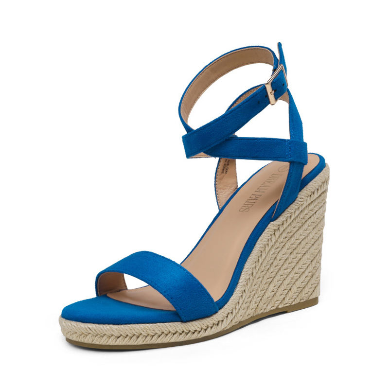 DREAM PAIRS Open Toe Espadrille Platform Wedge Sandals