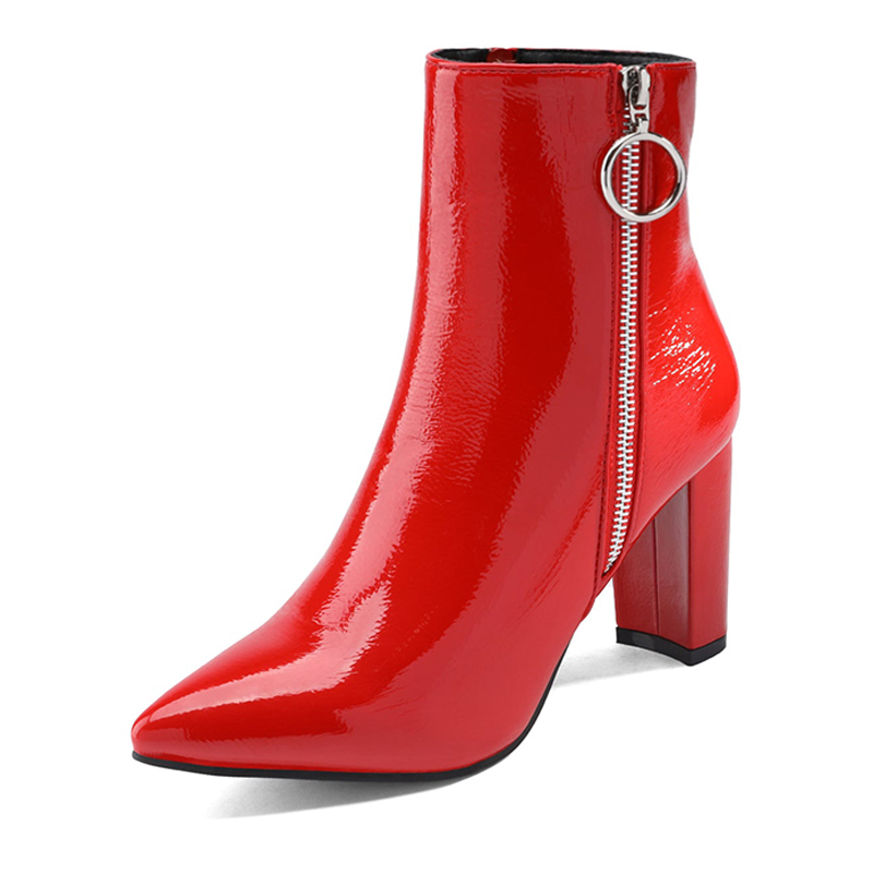 DREAM PAIRS Chunky High Heel Ankle Boots