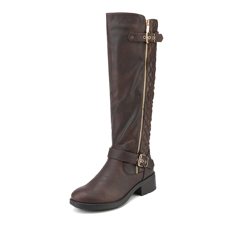 DREAM PAIRS Knee High Winter Boots with Faux — view 1