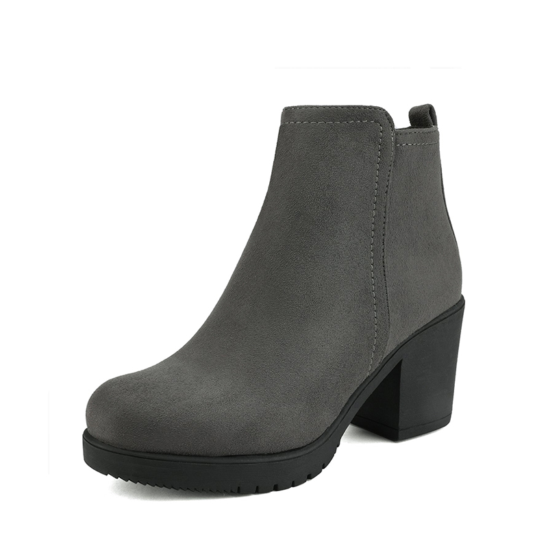 DREAM PAIRS Low Heel Chunky Ankle Boots