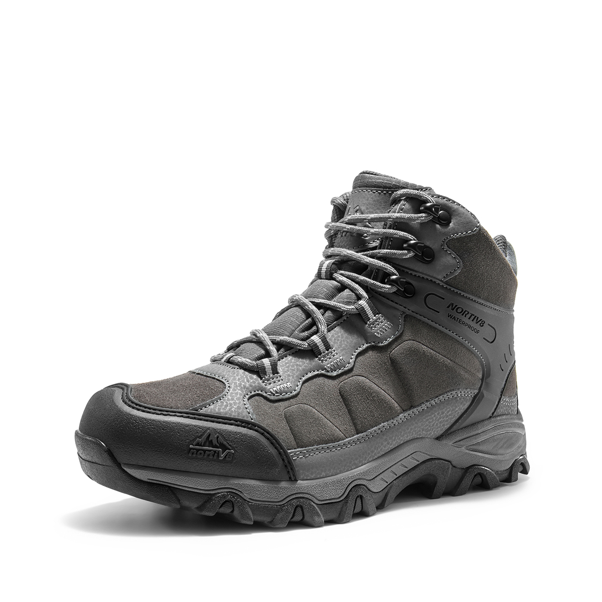 NORTIV 8 Men s Wide Suede Waterproof Hiking Boots   Wide Fit