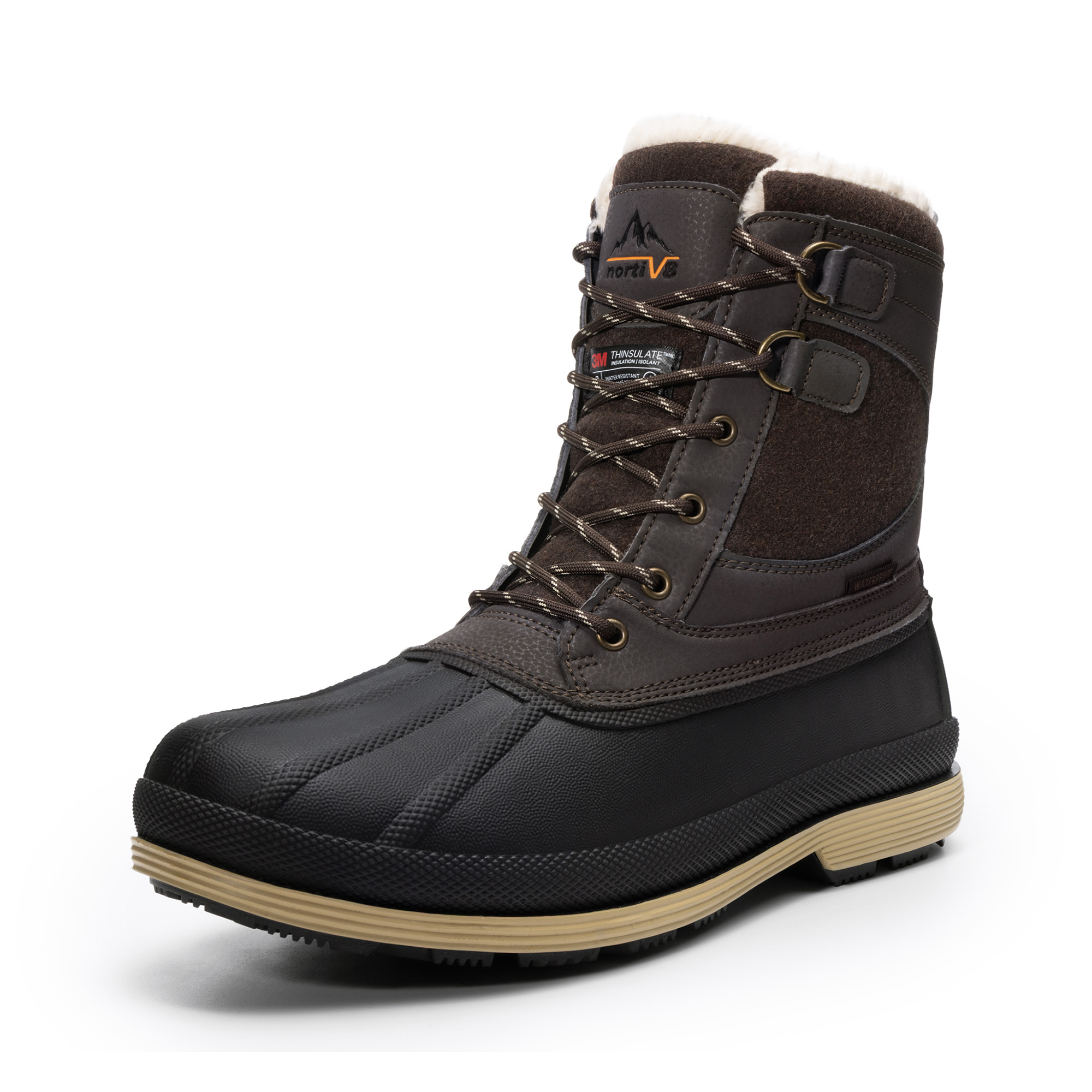 NORTIV 8 Men s Waterproof Insulated Snow Boots   Wide Fit
