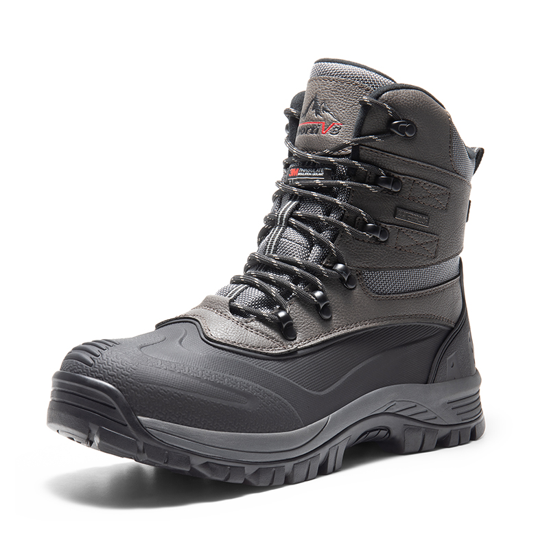 NORTIV 8 Men s Waterproof Thinsulate Fur Snow Boots   Wide Fit