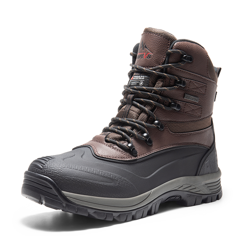 NORTIV 8 Men s Waterproof Thinsulate Fur Snow Boots Wide Fit