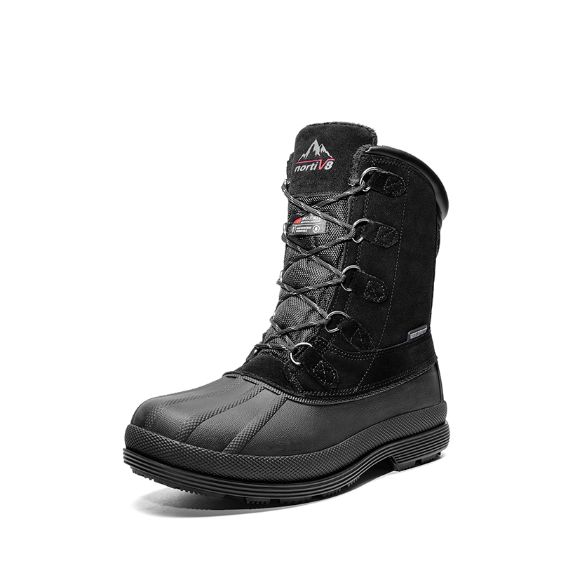 NORTIV 8 Men s Wide Suede Waterproof Snow Boots