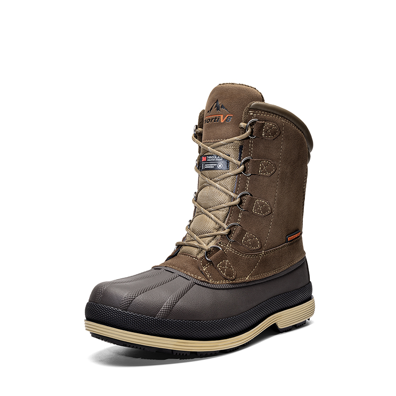 NORTIV 8 Men s Wide Suede Waterproof Snow Boots