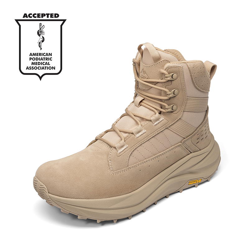 NORTIV 8 Men   s Leather Wide Toe Tactical Combat Boots