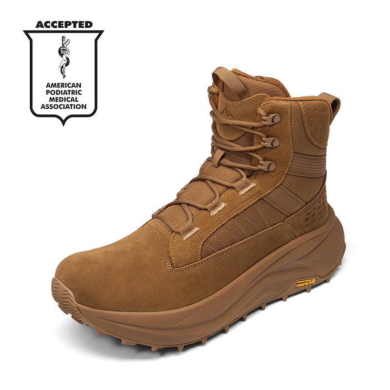 NORTIV 8 Men   s Leather Wide Toe Tactical Combat Boots
