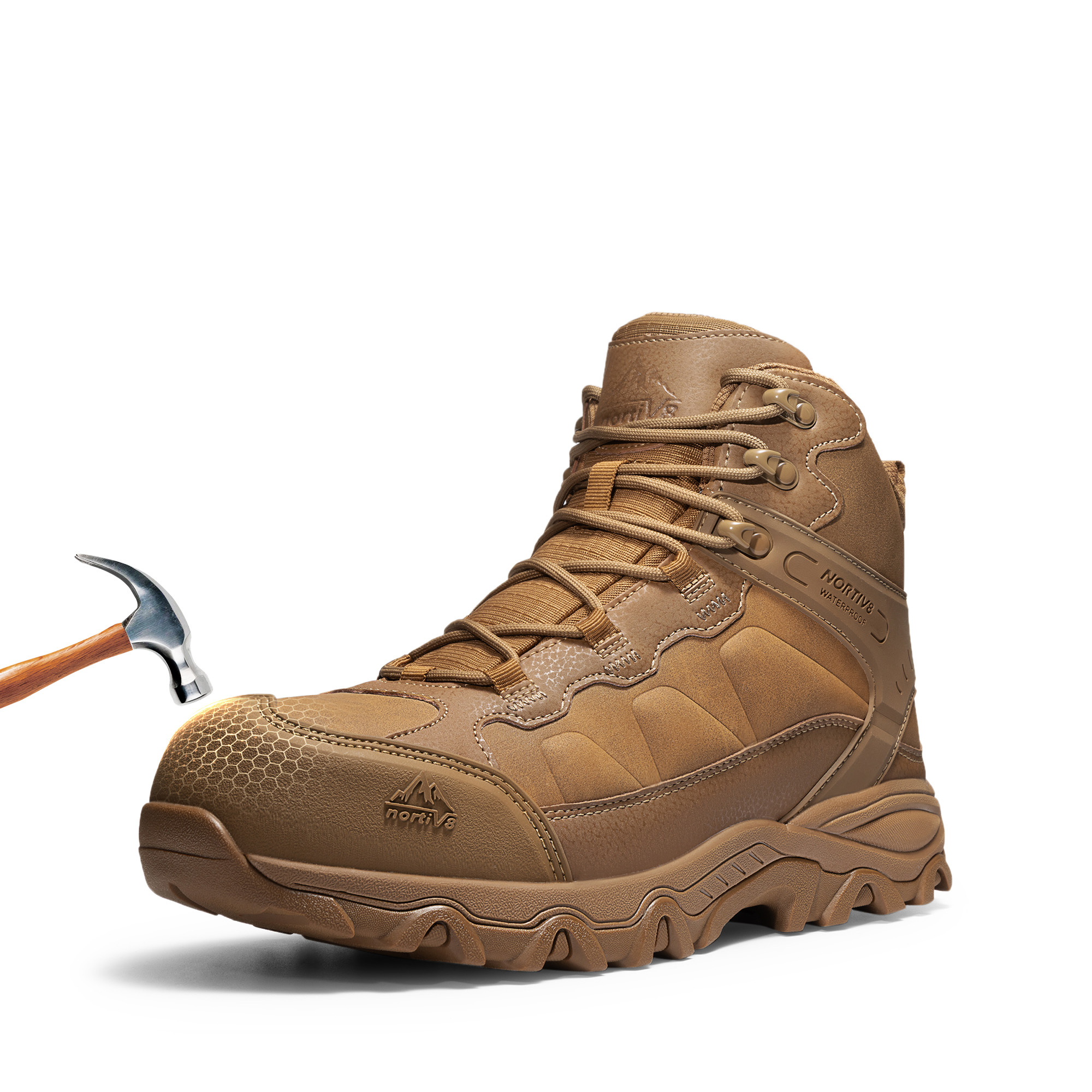 NORTIV 8  Paladin Steel  Men s Non Slip Steel Toe Work Boots
