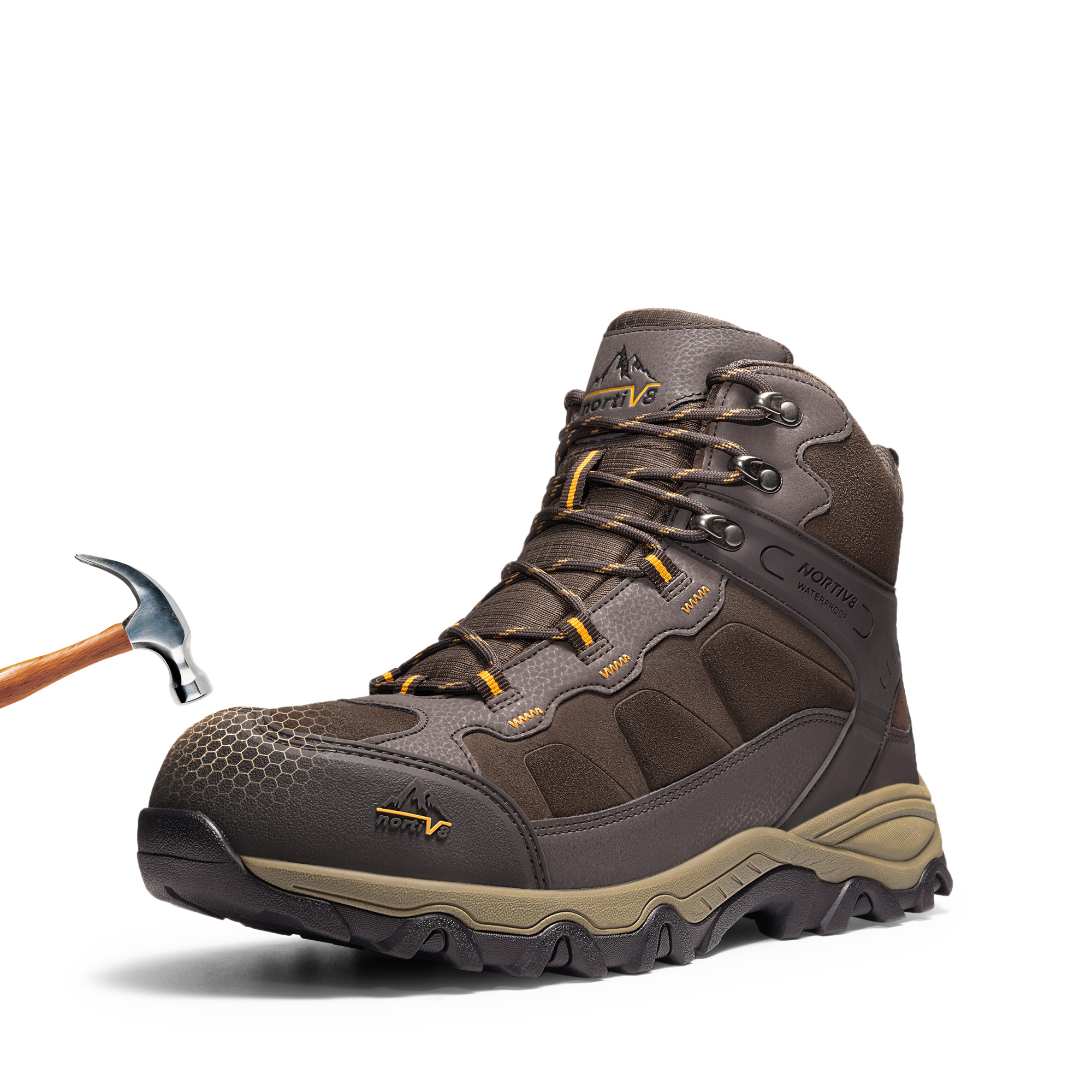 NORTIV 8  Paladin Steel  Men s Non Slip Steel Toe Work Boots