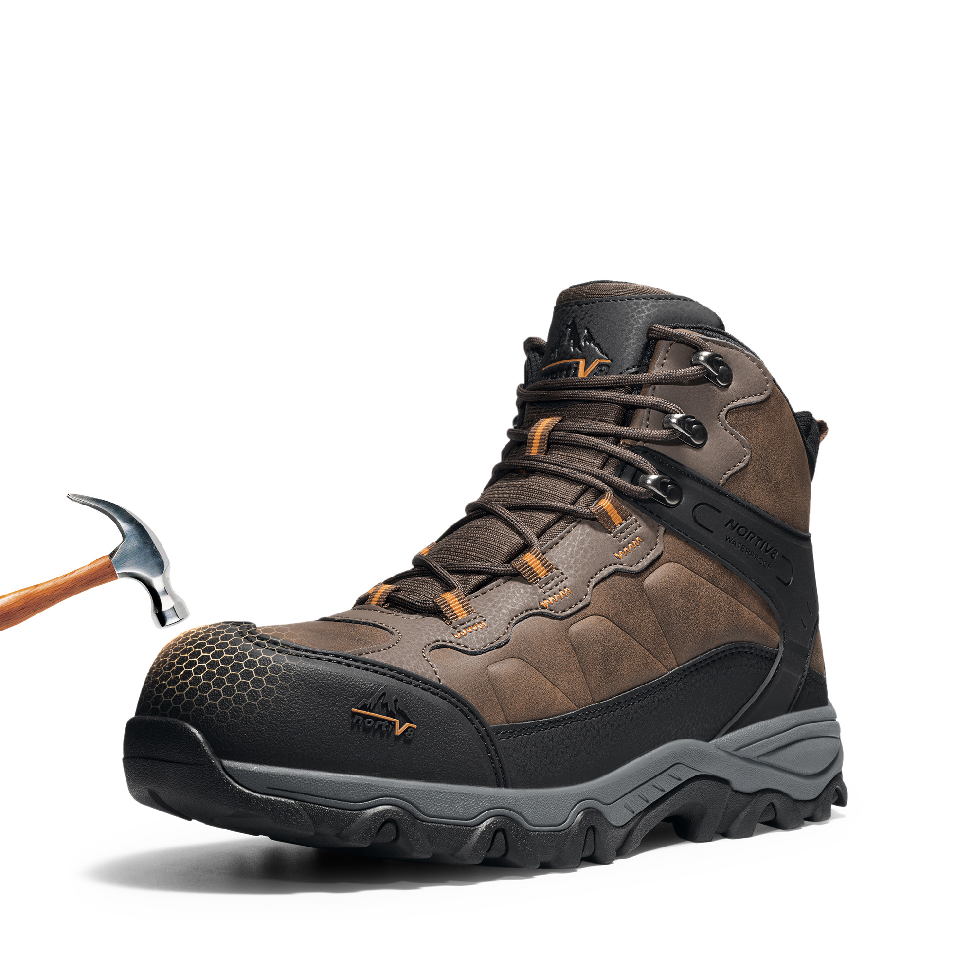 NORTIV 8  Paladin Steel  Men s Non Slip Steel Toe Work Boots