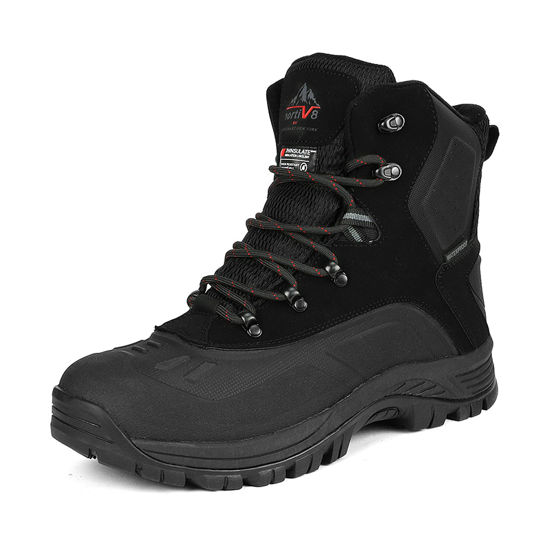 NORTIV 8 Men s Slip Resistant Waterproof Snow Boots   Wide Fit