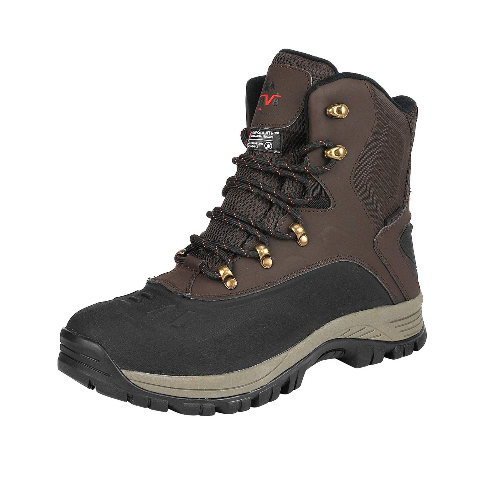 NORTIV 8 Men s Slip Resistant Waterproof Snow Boots   Wide Fit