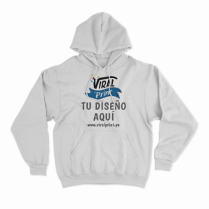 Hoddie o polera blanco con estampado personalizado