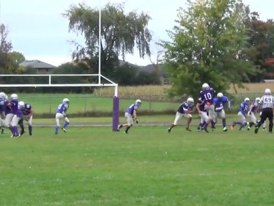 Holy Trinity quarterback tosses a touchdown pass to wide receiver Tyler Kashak