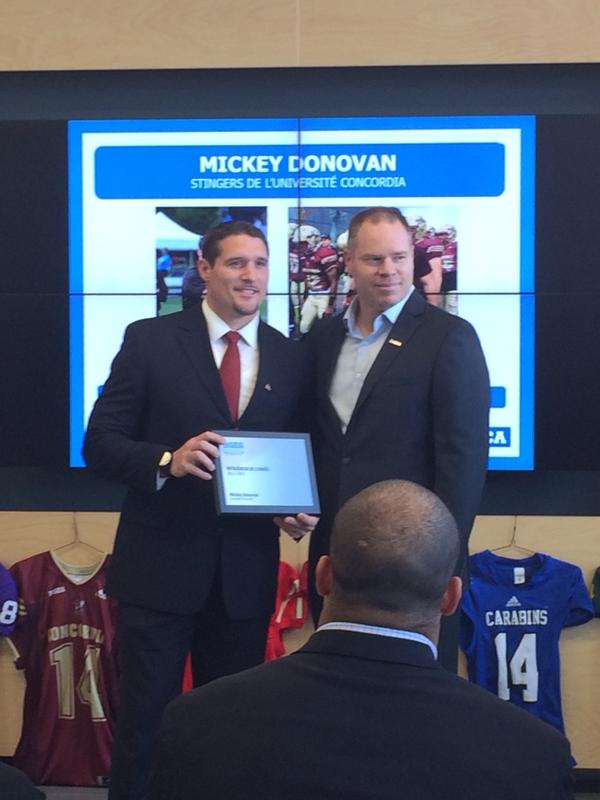 Mickey Donovan 2014 RSEQ Coach of the Year