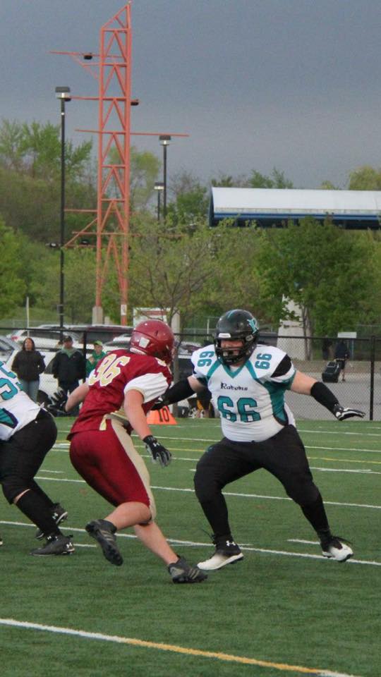 Cardinal Carter standout CJ Church (66) gets in to position to block an opposing defender.