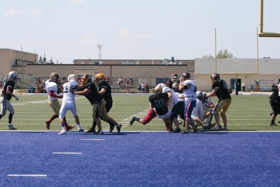 Josh Lourenco scores a td