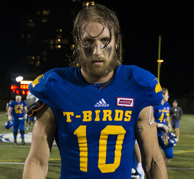 VANCOUVER,BC:SEPTEMBER 10 2015: UBC Thunderbirds University of Regina Rams during CIS Canada West football action in Vancouver, BC, Saturday, September, 12, 2015. (Rich Lam/UBC Athletics)