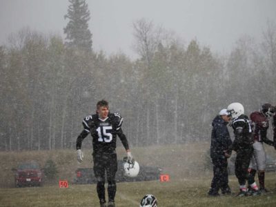 Noah Dickens, #15 for the Creighton Kodiaks after a win over Beauval