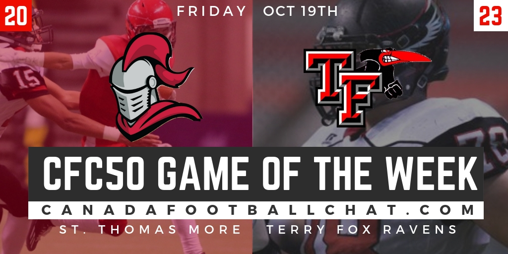 Cfc50 Game Of The Week Bc No 23 Terry Fox To Get Busy Against No 20 Stm Canadafootballchat Com