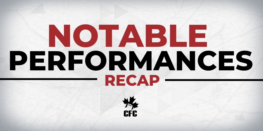 Notable Performances (2): CFC100 Vaillancourt throws for how many yards in only one half?