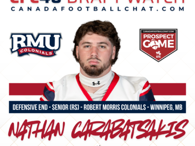 CFC40 Draft Watch: DE Nathan Carabatsakis (Robert Morris)