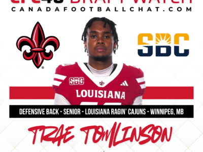 CFC40 Draft Watch: DB Trae Tomlinson (Louisiana)