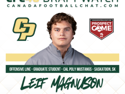 CFC40 Draft Watch: CFC Prospect Game OL Leif Magnuson (Cal Poly)