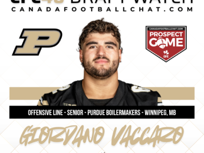 CFC40 Draft Watch: CFC Prospect Game OL Giordano Vaccaro (Purdue)