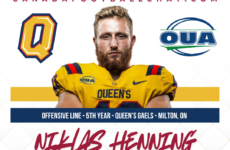 CFC40 Draft Watch: OL Niklas Henning (Queen’s)