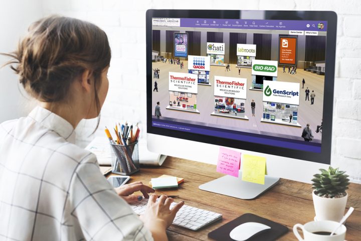 woman virtualevent office