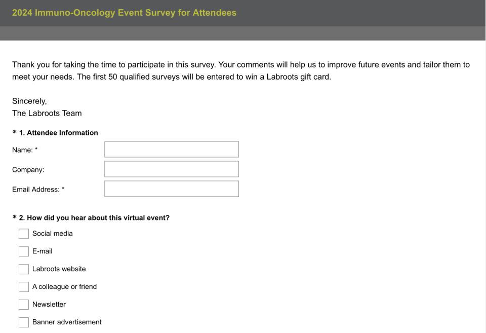 labroots survey