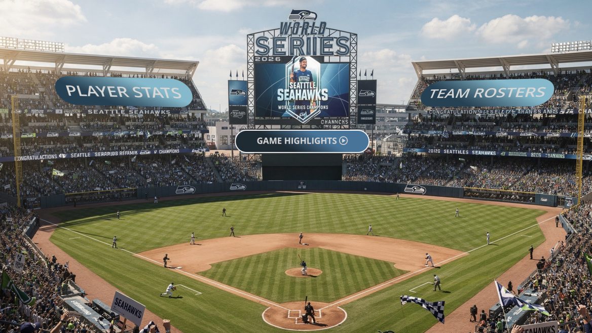 Graphic showing the world series as a Chati Virtual Event. Chati supports virtual events for Sports