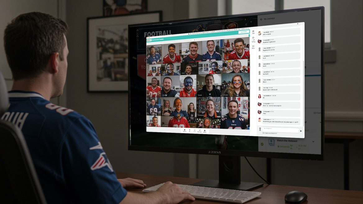 Graphic for Chati virtual events and how they apply to fantasy leagues and sports related activities