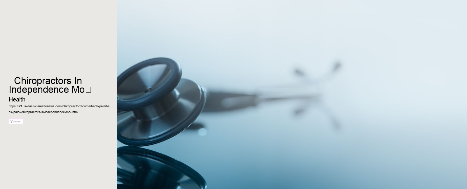   Chiropractors In Independence Mo	 