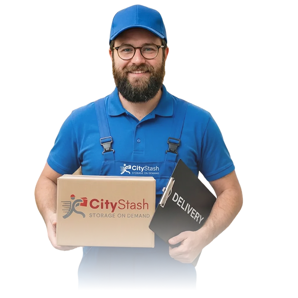 CityStash storage specialist holding a box