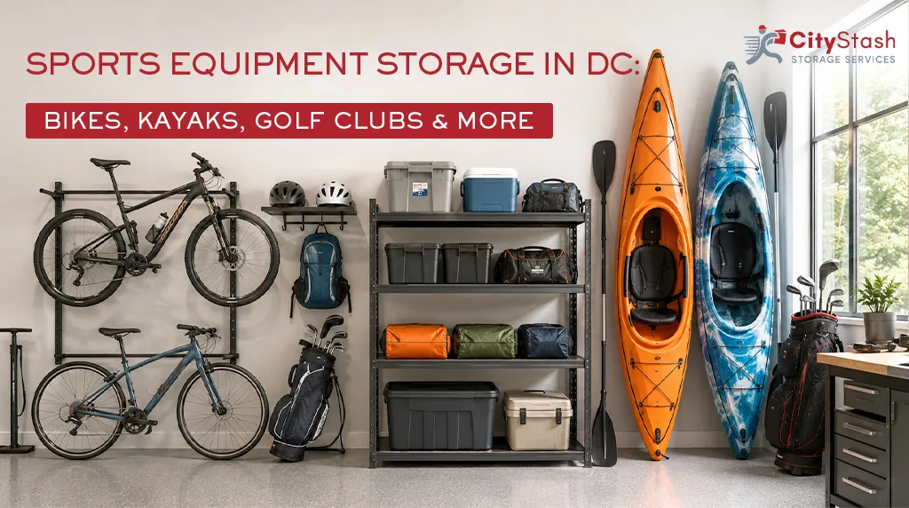 Sports Equipment Storage in DC: Bikes, Kayaks, Golf Clubs & More