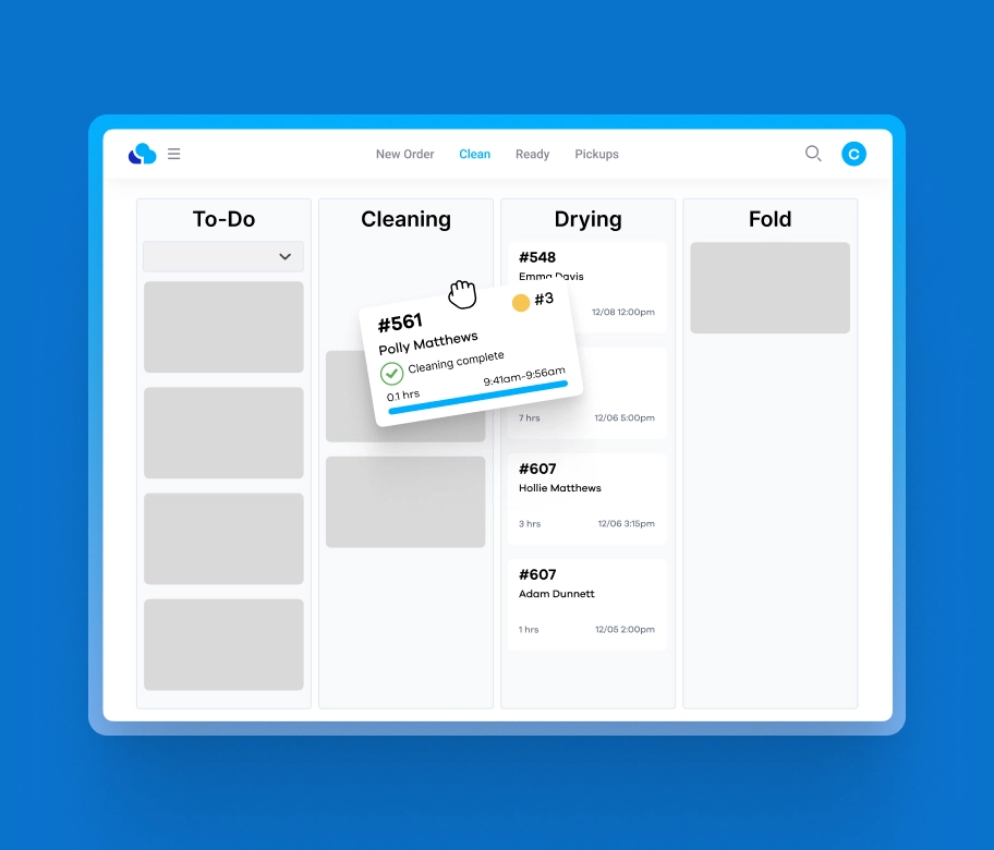 Wash and Fold Tracking