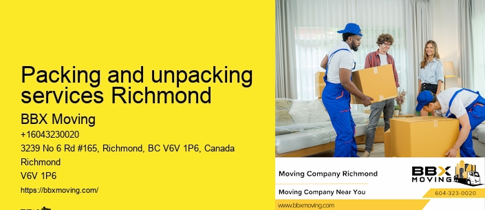 Packing and unpacking services Richmond
