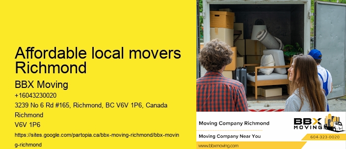 Affordable local movers Richmond