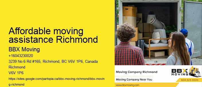 Affordable moving assistance Richmond