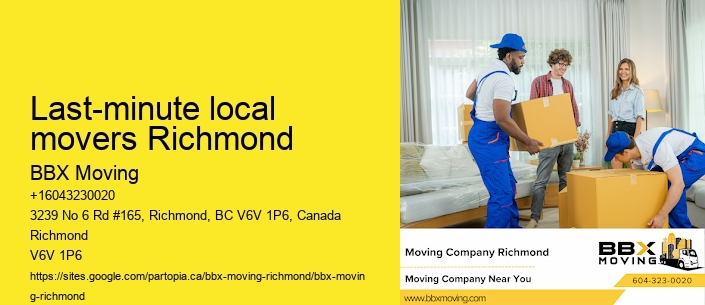 Last-minute local movers Richmond