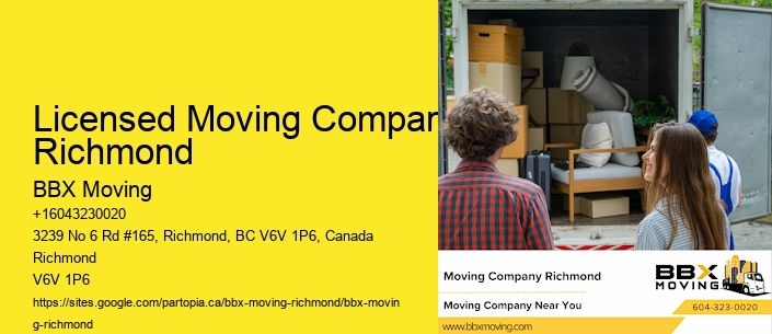 Licensed Moving Company Richmond