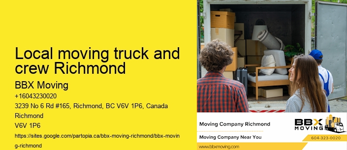 Local moving truck and crew Richmond