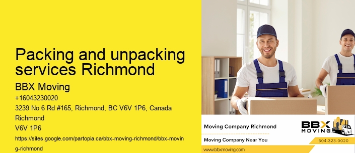 Packing and unpacking services Richmond