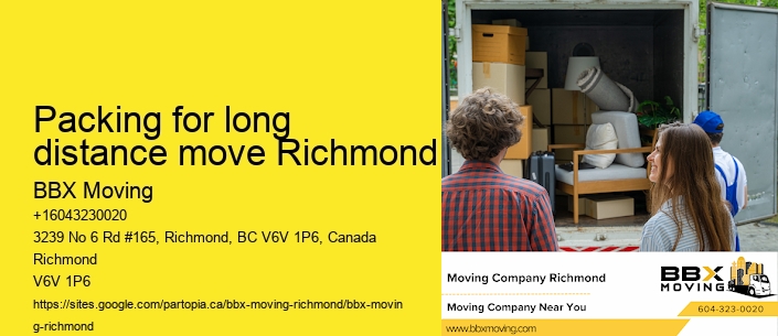 Packing for long distance move Richmond