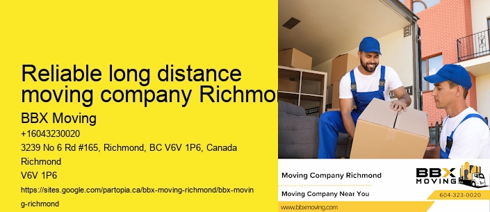 Reliable long distance moving company Richmond
