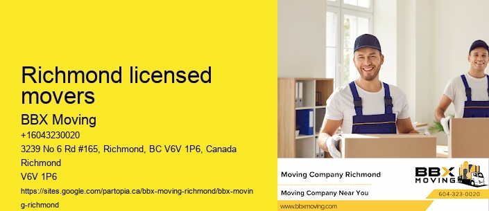 Richmond licensed movers
